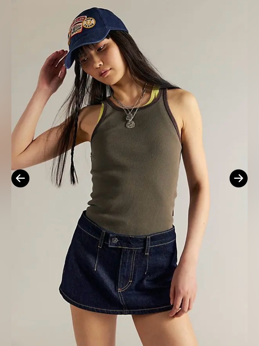 Free People We The Free Galivanting Peekaboo Denim Micro Skort $78 Size 24 NWT